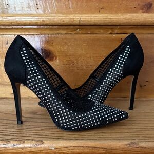 Black Heels with Silver Studs
